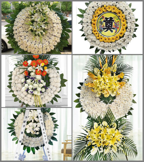湖北孝感市大悟县新城镇吕冲村花圈速递